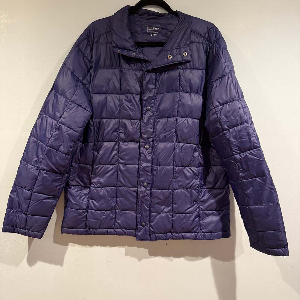 L.L. Bean Quilted Insulated Jacket Men’s Blue Nylon Puffer Coat
